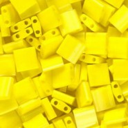 Miyuki tila 5x5mm beads - Opaque yellow TL-404